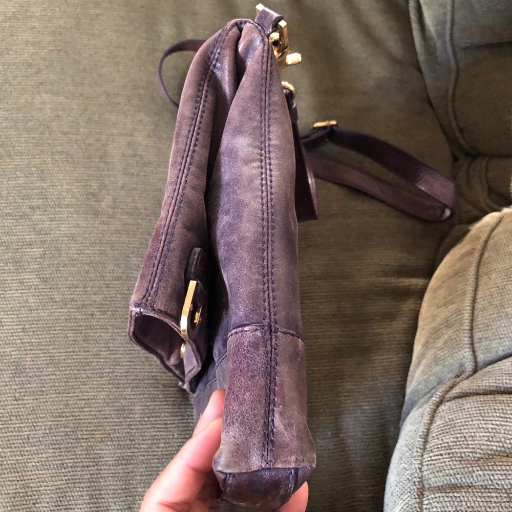 Auth Tory Burch Purple Crossbody Flap Over Bag - Picture 9 of 14